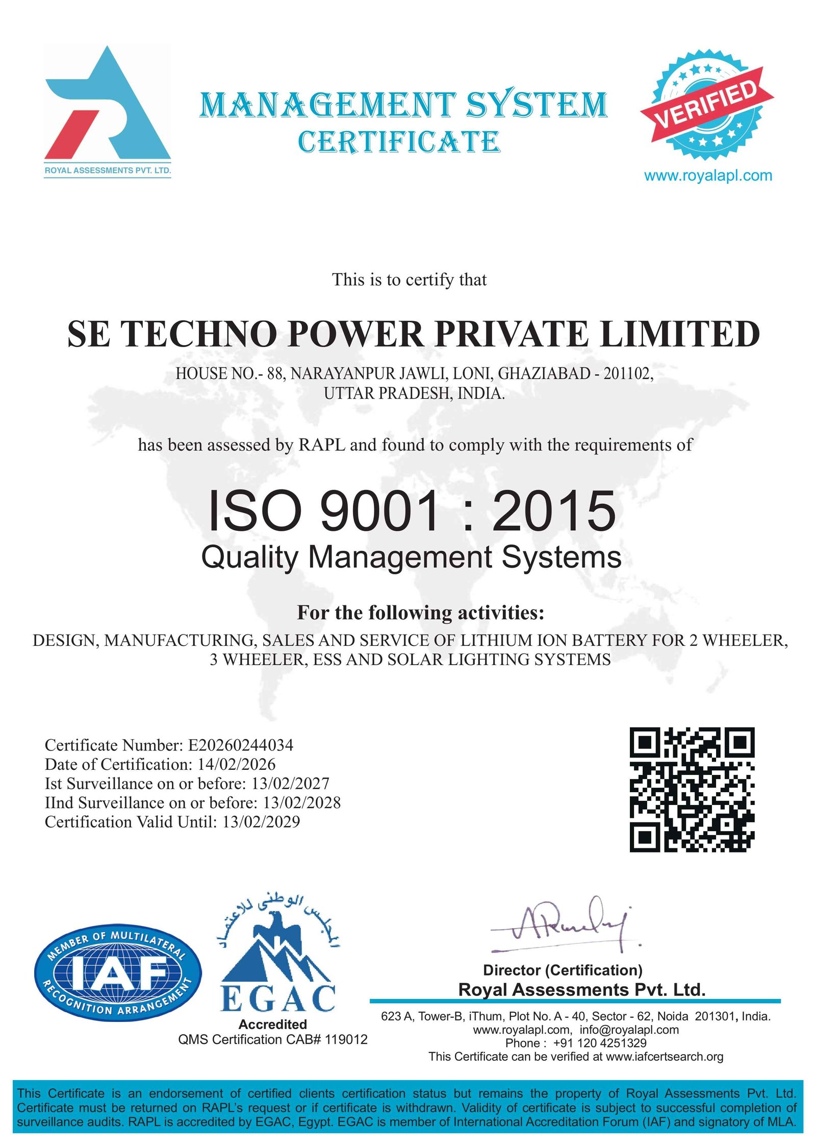 certificate